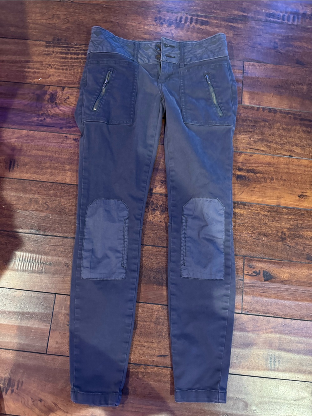Pilcro and the Letterpress Navy Cargo Skinny Jeans